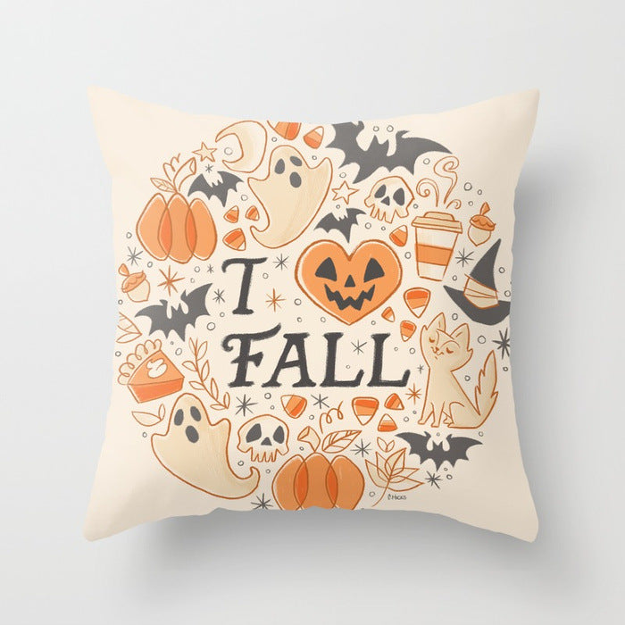 Pumpkin Fall Decorative Pillow Cover