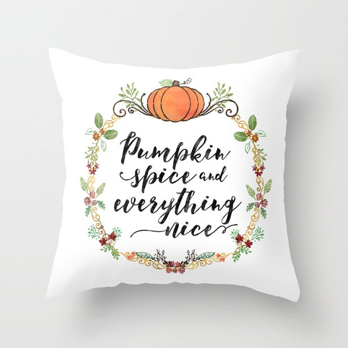 Pumpkin Fall Decorative Pillow Cover
