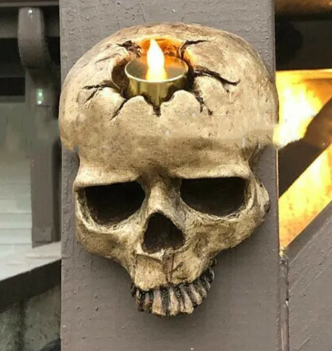 Skull Wall Candle Holder