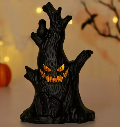 Ghost Stump Halloween Lamp