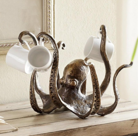 Gothic Resin Octopus Table Decor