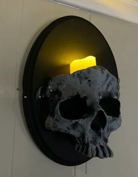 Skull Wall Candle Holder