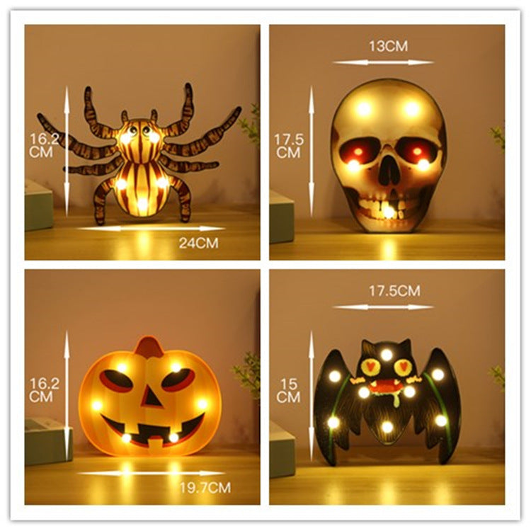 Halloween Pumpkin, Skull & Bat String Lights