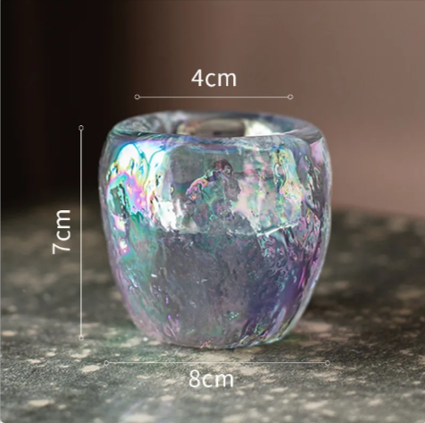 Textured Glass Candle Holder