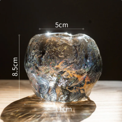 Textured Glass Candle Holder
