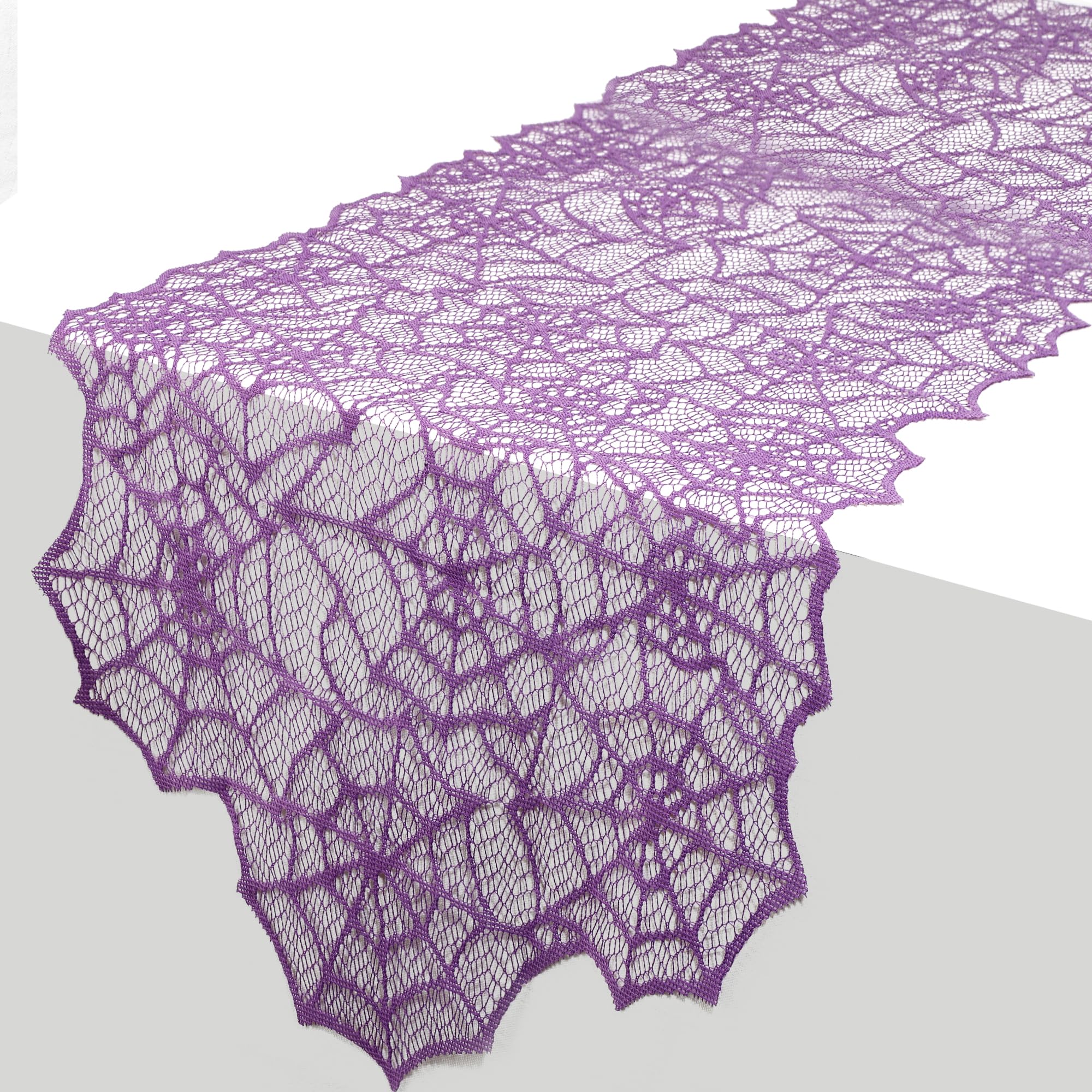 Purple Halloween Lace Table Runner